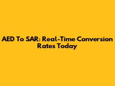 AED To SAR: Real-Time Conversion Rates Today