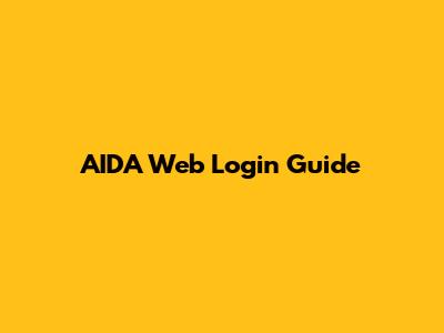 AIDA Web Login Guide