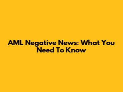 AML Negative News: What You Need To Know