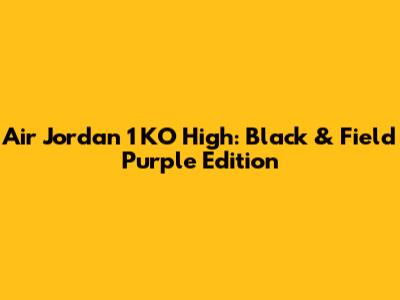 Air Jordan 1 KO High: Black & Field Purple Edition