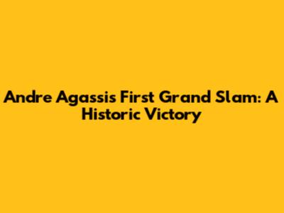 Andre Agassi's First Grand Slam: A Historic Victory