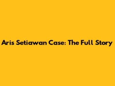 Aris Setiawan Case: The Full Story