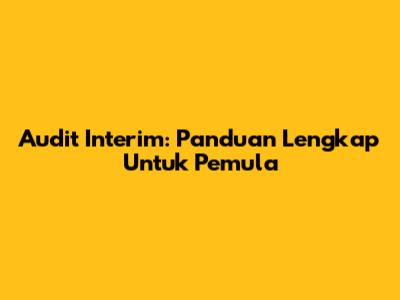 Audit Interim: Panduan Lengkap Untuk Pemula
