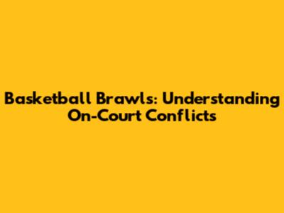 Basketball Brawls: Understanding On-Court Conflicts