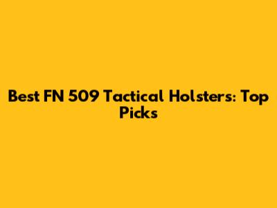 Best FN 509 Tactical Holsters: Top Picks