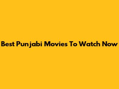 Best Punjabi Movies To Watch Now