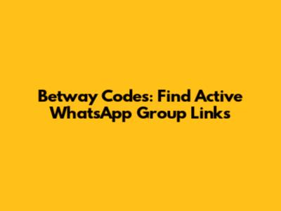 Betway Codes: Find Active WhatsApp Group Links