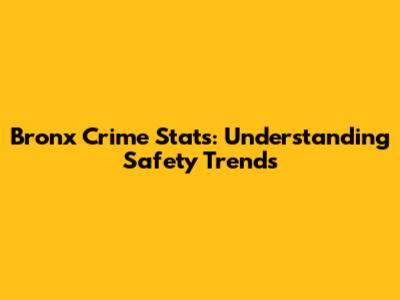 Bronx Crime Stats: Understanding Safety Trends