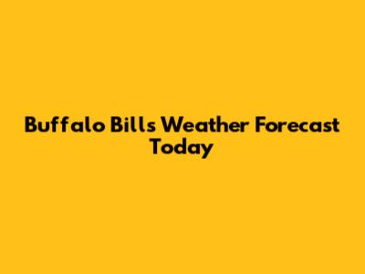 Buffalo Bills Weather Forecast Today