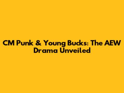 CM Punk & Young Bucks: The AEW Drama Unveiled