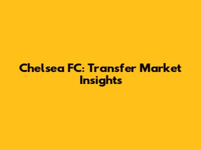 Chelsea FC: Transfer Market Insights