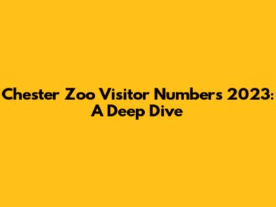 Chester Zoo Visitor Numbers 2023: A Deep Dive