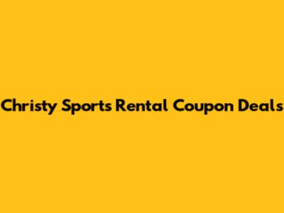 Christy Sports Rental Coupon Deals