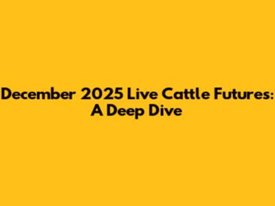 December 2025 Live Cattle Futures: A Deep Dive