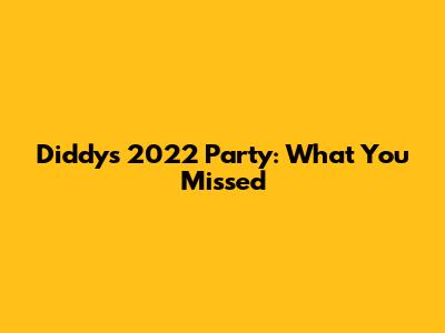 Diddy's 2022 Party: What You Missed