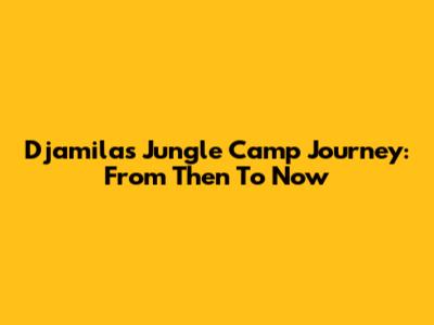 Djamila's Jungle Camp Journey: From Then To Now