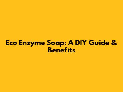 Eco Enzyme Soap: A DIY Guide & Benefits