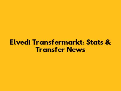 Elvedi Transfermarkt: Stats & Transfer News