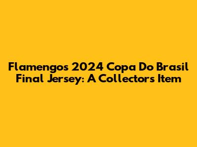 Flamengo's 2024 Copa Do Brasil Final Jersey: A Collector's Item