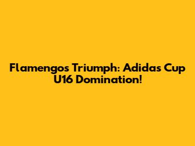 Flamengo's Triumph: Adidas Cup U16 Domination!