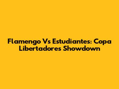 Flamengo Vs Estudiantes: Copa Libertadores Showdown