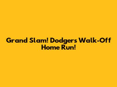 Grand Slam! Dodgers Walk-Off Home Run!