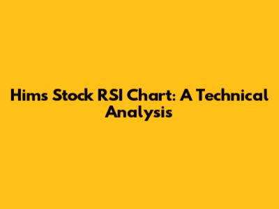 Hims Stock RSI Chart: A Technical Analysis
