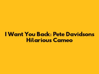 I Want You Back: Pete Davidson's Hilarious Cameo