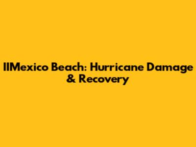 IIMexico Beach: Hurricane Damage & Recovery