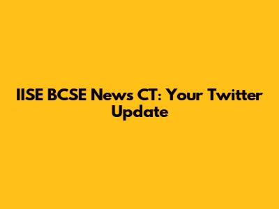 IISE BCSE News CT: Your Twitter Update