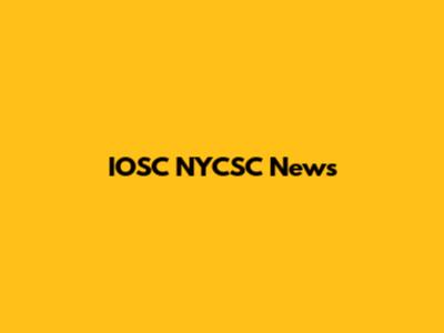IOSC NYCSC News