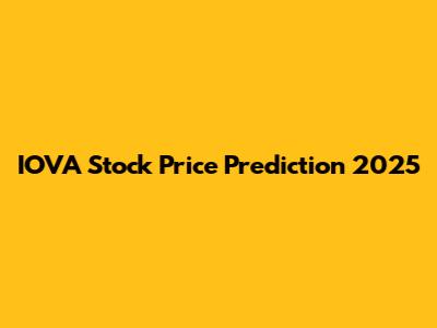 IOVA Stock Price Prediction 2025