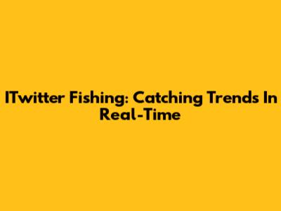 ITwitter Fishing: Catching Trends In Real-Time
