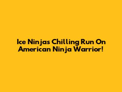 Ice Ninja's Chilling Run On American Ninja Warrior!