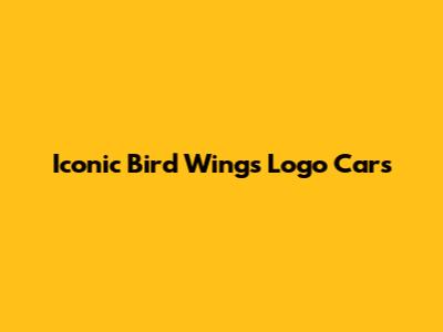 Iconic Bird Wings Logo Cars