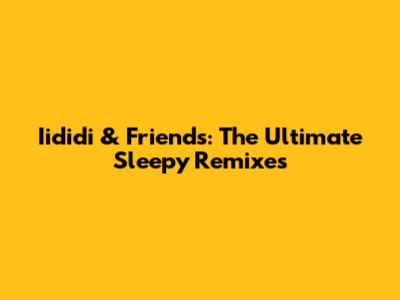 Iididi & Friends: The Ultimate Sleepy Remixes
