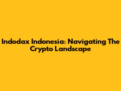 Indodax Indonesia: Navigating The Crypto Landscape