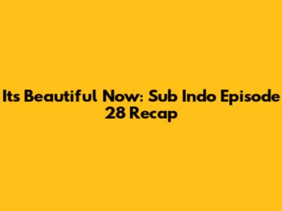 It's Beautiful Now: Sub Indo Episode 28 Recap