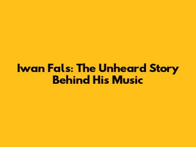 Iwan Fals: The Unheard Story Behind His Music