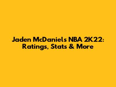 Jaden McDaniels NBA 2K22: Ratings, Stats & More