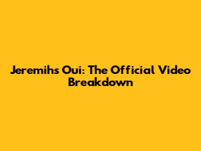Jeremih's 'Oui': The Official Video Breakdown