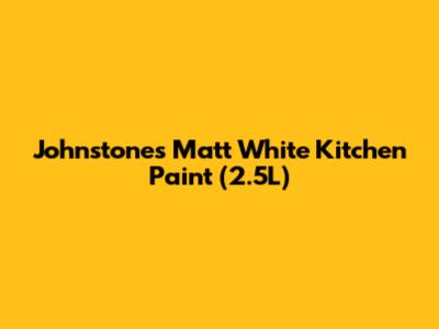 Johnstone's Matt White Kitchen Paint (2.5L)