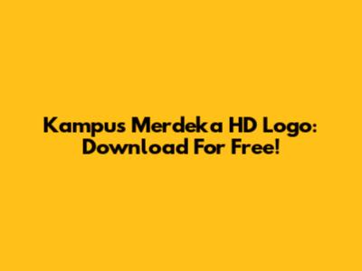 Kampus Merdeka HD Logo: Download For Free!