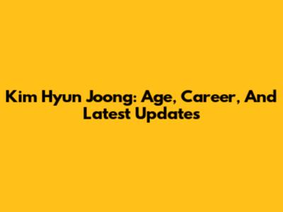 Kim Hyun Joong: Age, Career, And Latest Updates