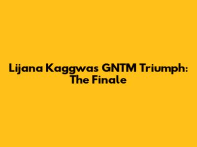 Lijana Kaggwa's GNTM Triumph: The Finale