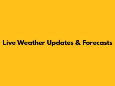 Live Weather Updates & Forecasts