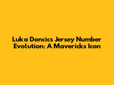 Luka Doncic's Jersey Number Evolution: A Mavericks Icon