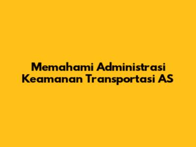 Memahami Administrasi Keamanan Transportasi AS