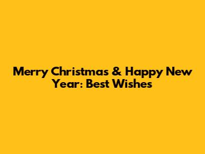 Merry Christmas & Happy New Year: Best Wishes