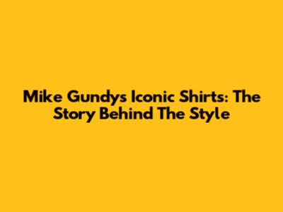 Mike Gundy's Iconic Shirts: The Story Behind The Style